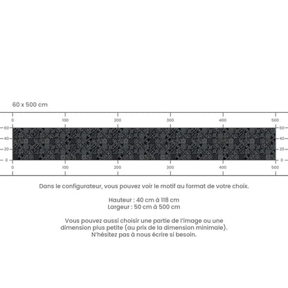 Crédence de Cuisine Adhésive - Carreaux sombres