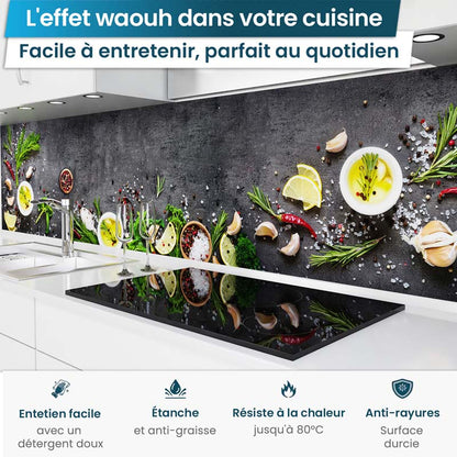 Crédence de Cuisine Adhésive - Planche d’Épices