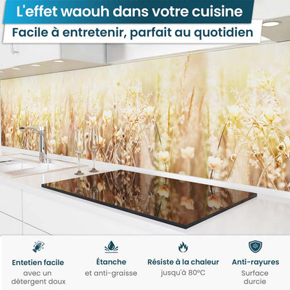 Crédence de Cuisine Adhésive - Fleurs d’Été