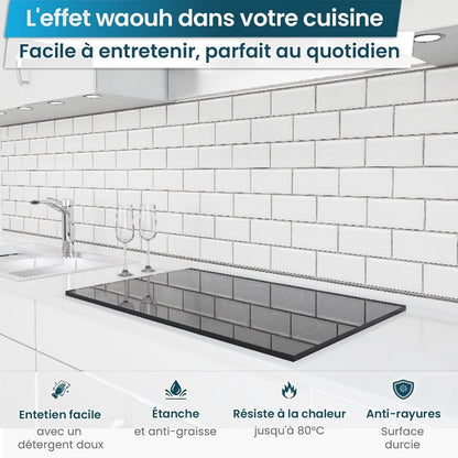 Crédence de cuisine adhésive - Carreaux blancs
