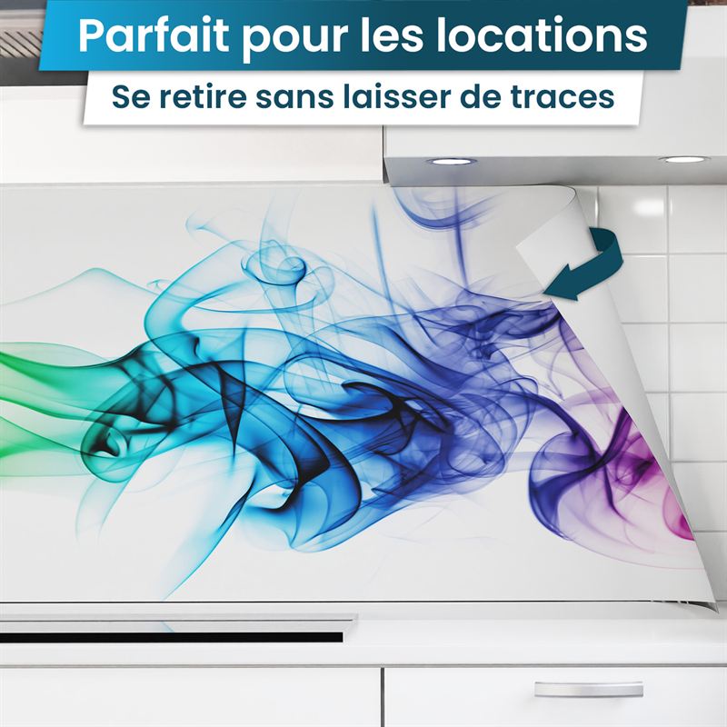 Crédence de Cuisine Adhésive - Fumée colorée