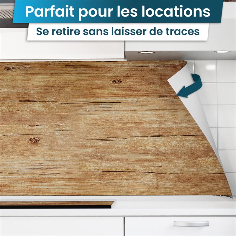 Crédence de Cuisine Adhésive - Chêne