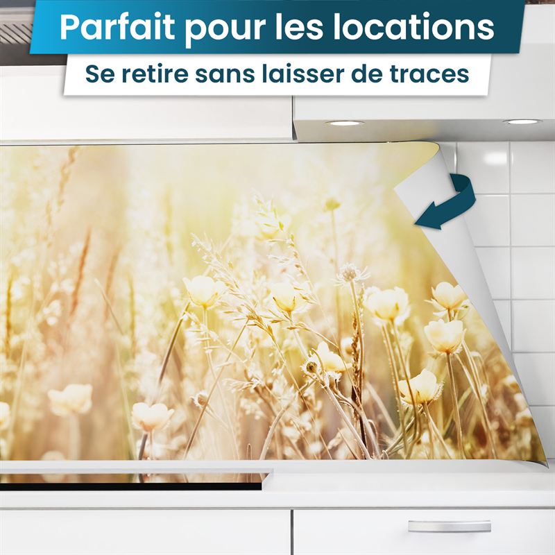Crédence de Cuisine Adhésive - Fleurs d’Été