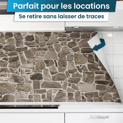 Crédence de Cuisine Adhésive - Roches rustiques
