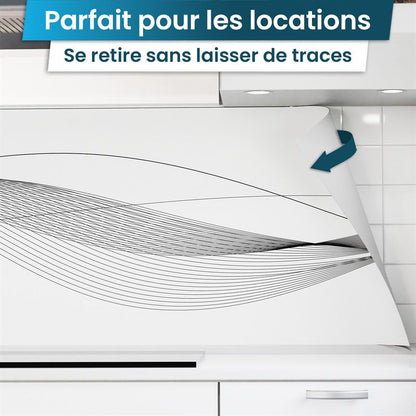 Crédence de Cuisine Adhésive - Lignes Ondulées