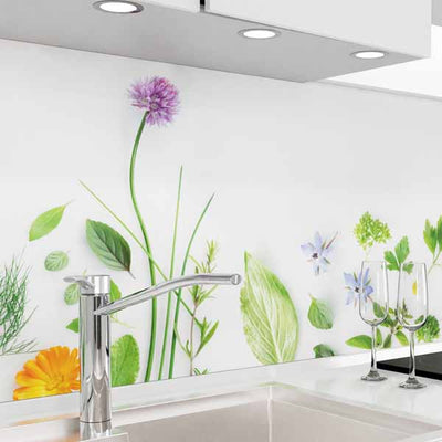 danario Küchenrückwand Motiv Fleurs & Herbes