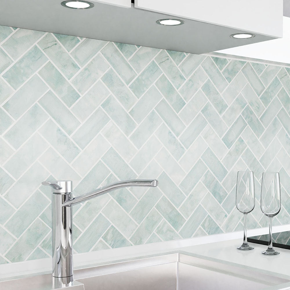 Crédence de cuisine autocollante - motif à chevrons