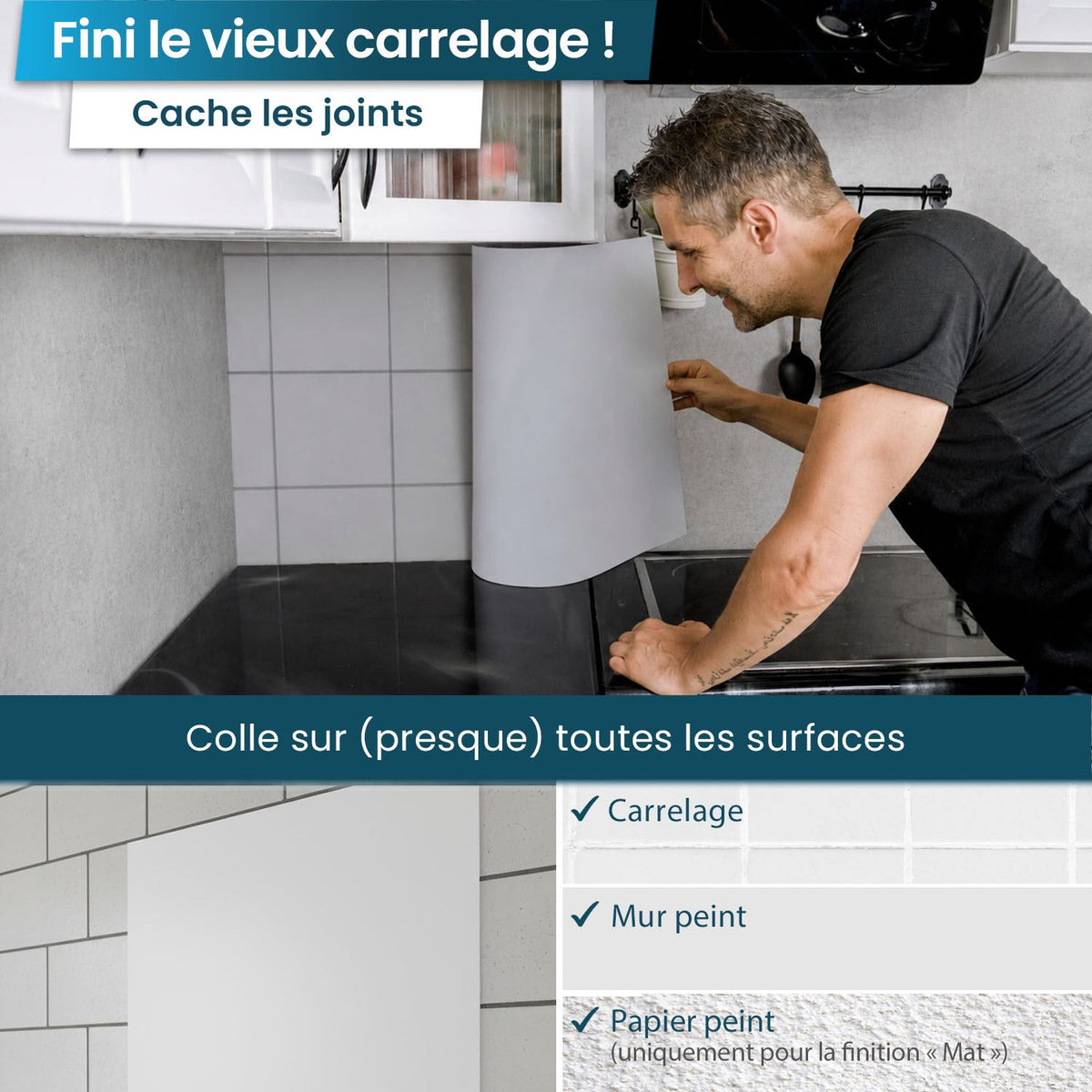 Crédence de Cuisine Adhésive - Vieux mur