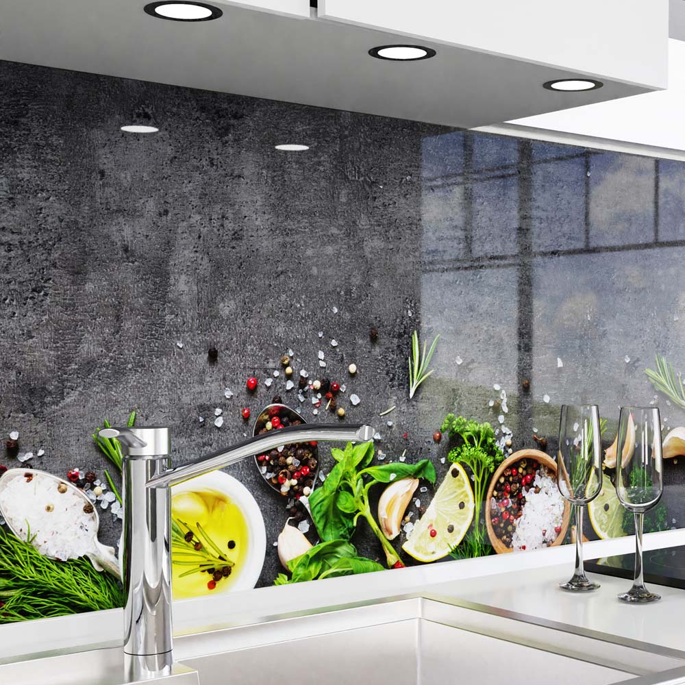 Crédence de Cuisine Adhésive - Planche d’Épices