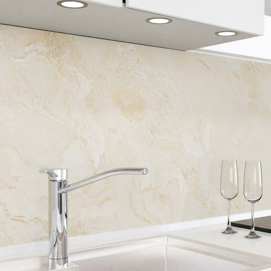 Crédence de Cuisine Adhésive - Beige marbré