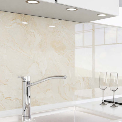 Crédence de Cuisine Adhésive - Beige marbré