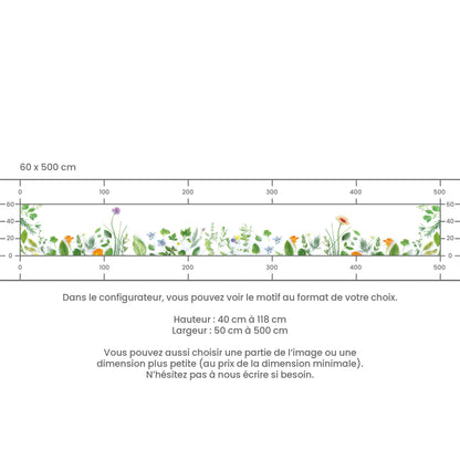 Crédence de Cuisine Adhésive - Fleurs & Herbes