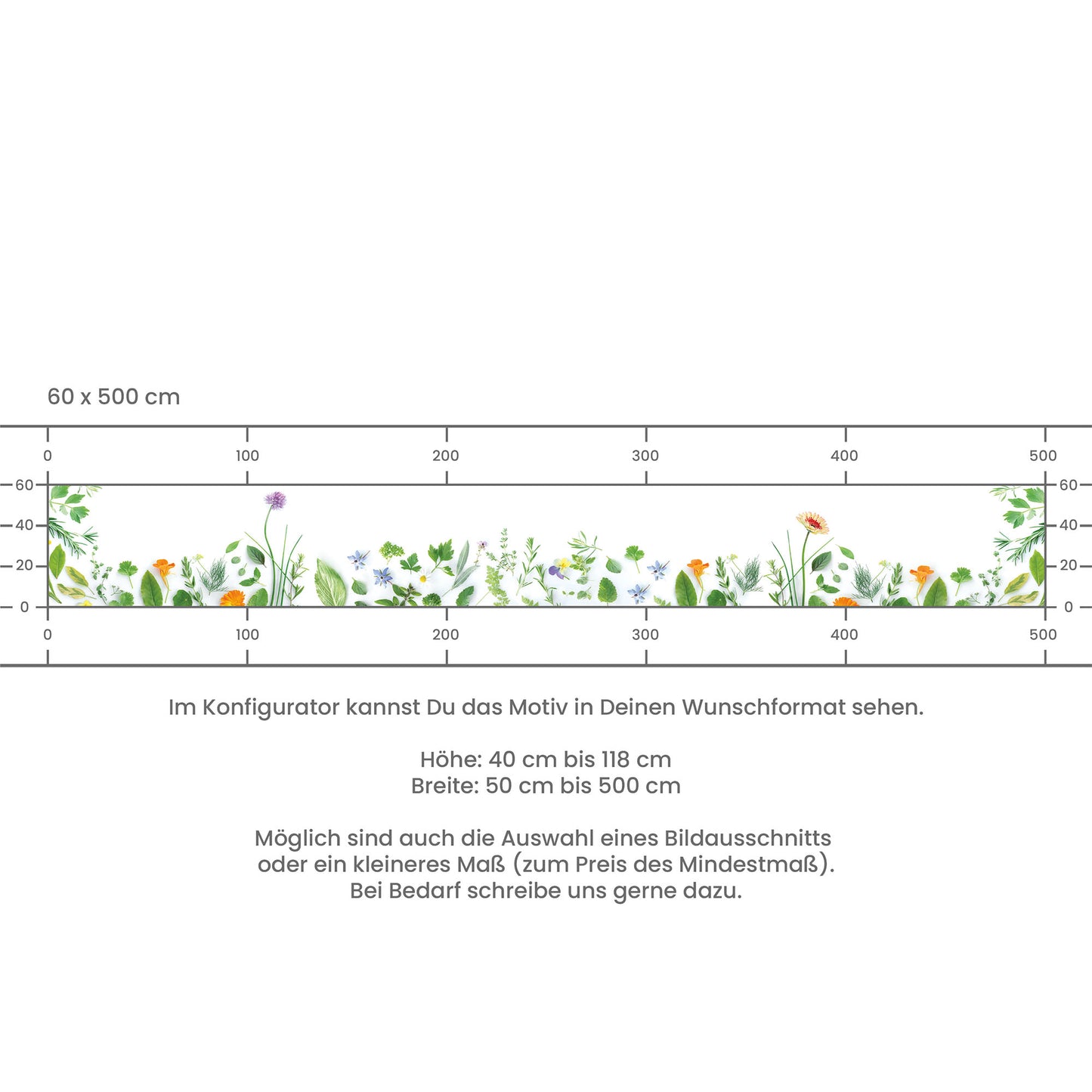Crédence de Cuisine Adhésive - Fleurs & Herbes
