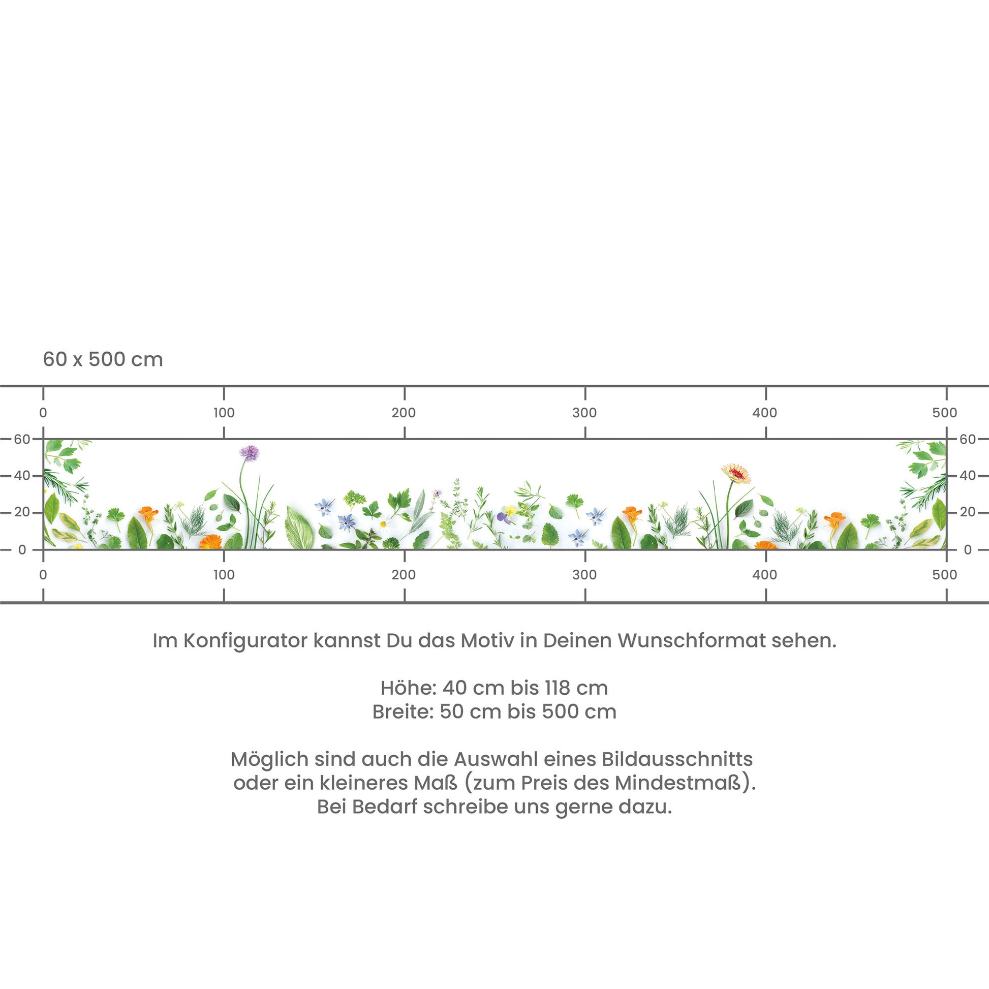Crédence de Cuisine Adhésive - Fleurs & Herbes