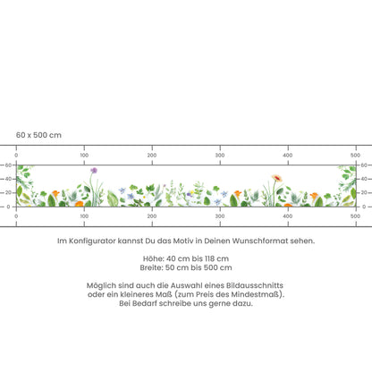 Crédence de Cuisine Adhésive - Fleurs & Herbes
