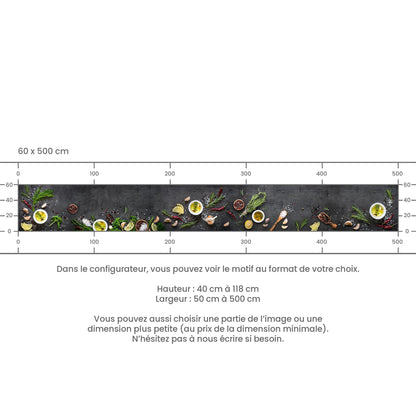 Crédence de Cuisine Adhésive - Planche d’Épices