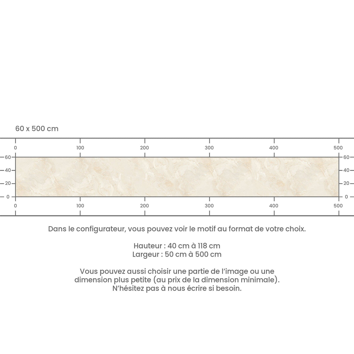 Crédence de Cuisine Adhésive - Beige marbré