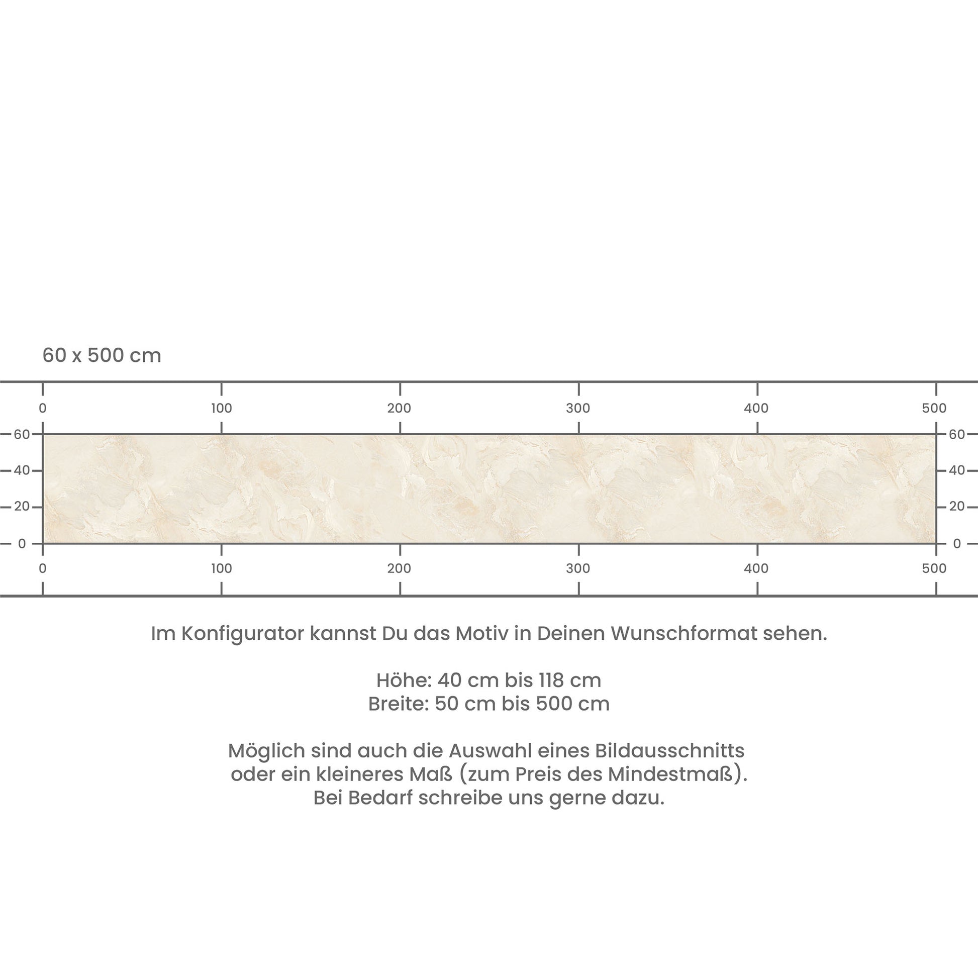 Crédence de Cuisine Adhésive - Beige marbré