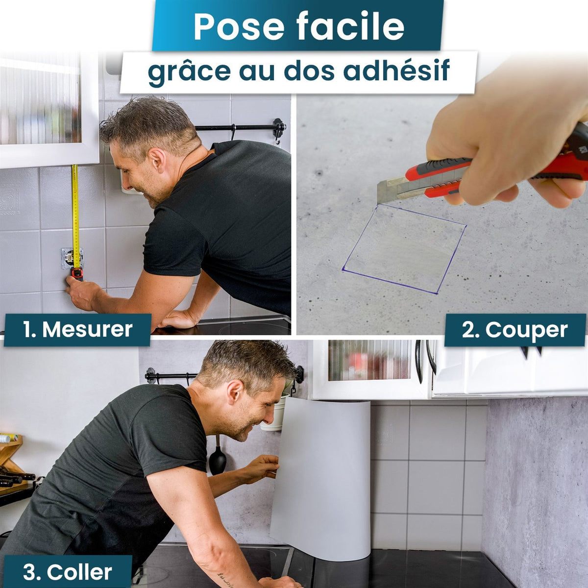 Crédence de Cuisine Adhésive - Vieux mur