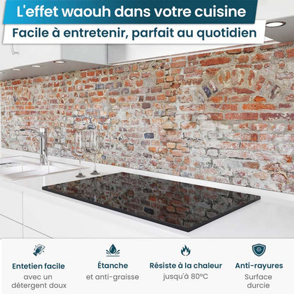 Crédence de Cuisine Adhésive - Vieux mur