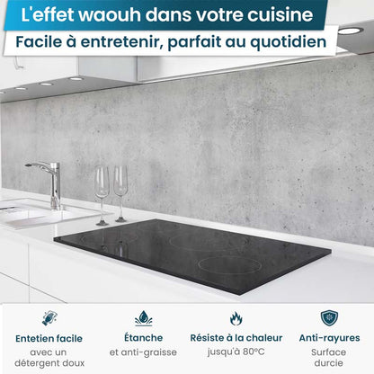 Crédence de Cuisine Adhésive - Béton