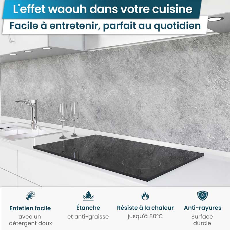 Crédence de Cuisine Adhésive - Pierre Grise