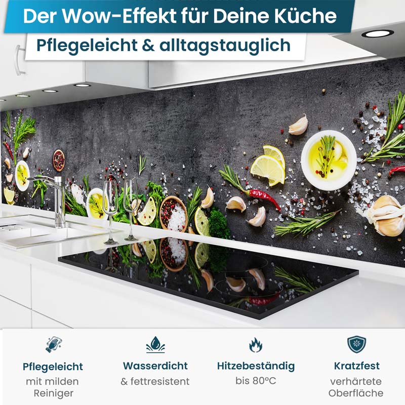 Crédence de Cuisine Adhésive - Planche d’Épices