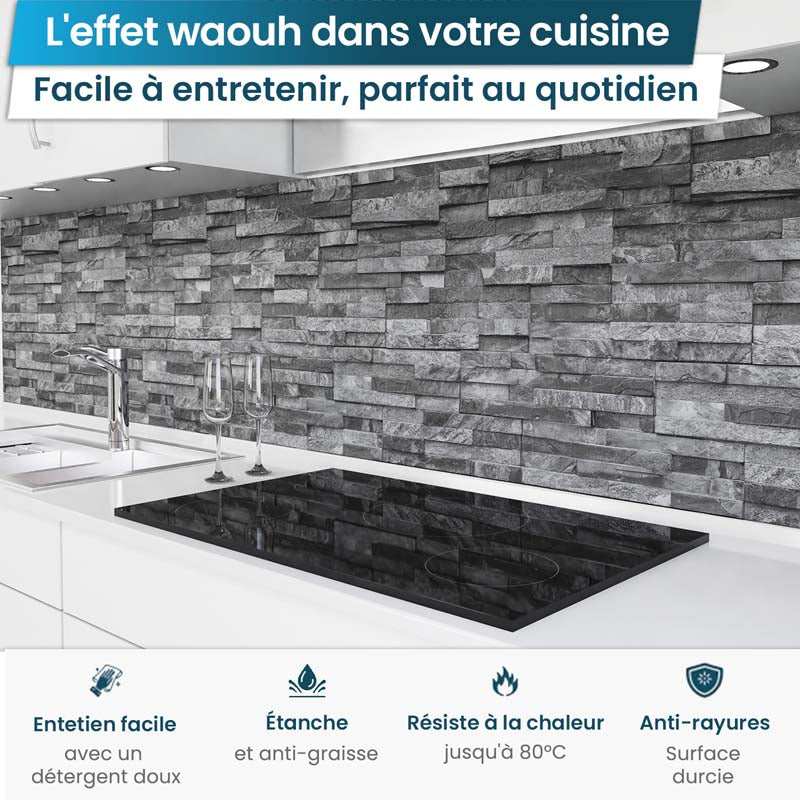 Crédence de Cuisine Adhésive - Mur de pierre