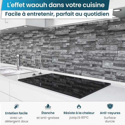 Crédence de Cuisine Adhésive - Mur de pierre