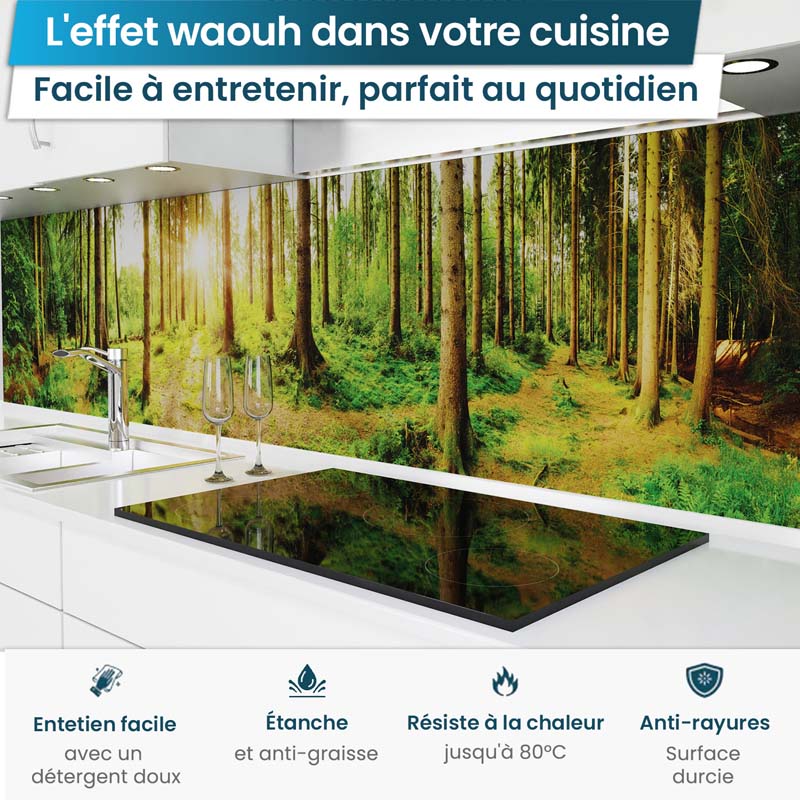 Crédence de Cuisine Adhésive - Forêt