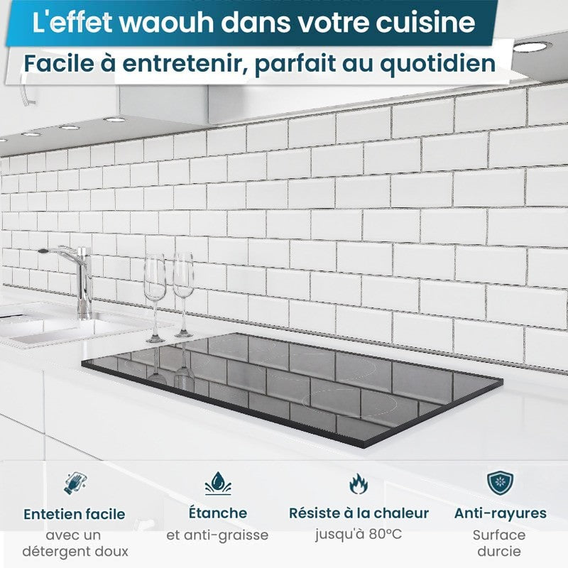 Crédence de cuisine adhésive - Carreaux blancs