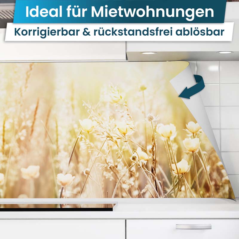 Crédence de Cuisine Adhésive - Fleurs d’Été