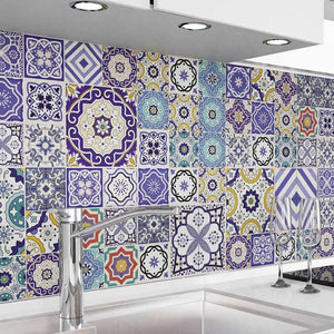 Motif Carreaux bleus